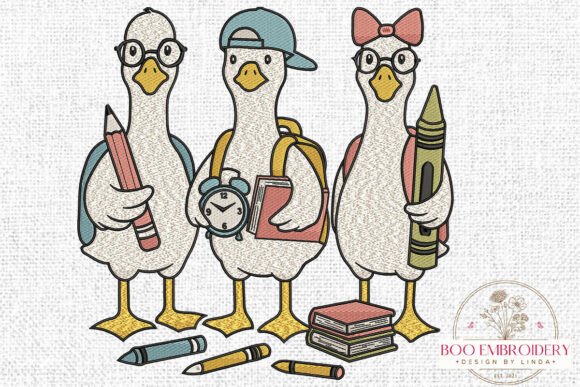 Back to School Goose Embroidery Design Review