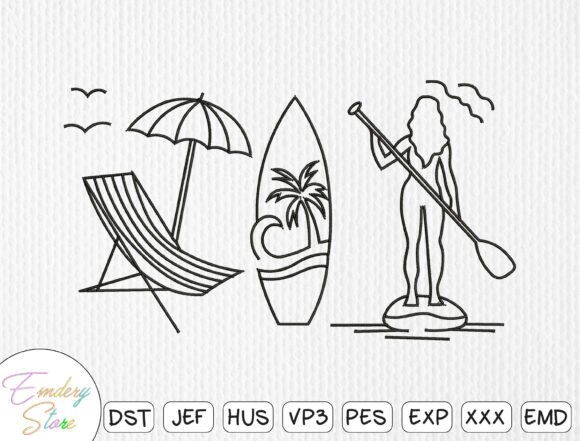 Beach Paddleboard Embroidery Review
