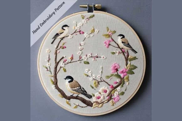 Birds Blossoms Embroidery Pattern Review