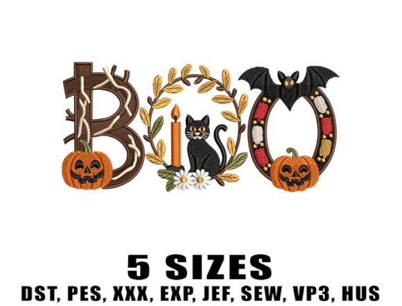 Boo Wreath Halloween Embroidery Design Review
