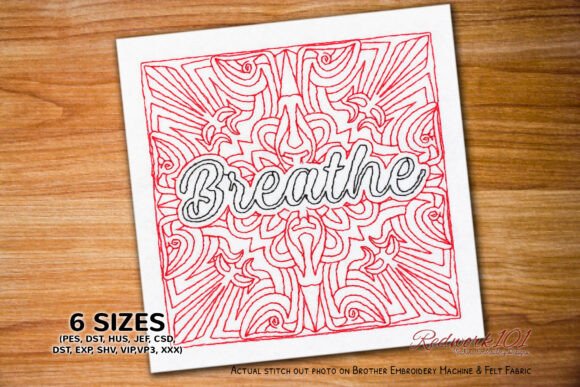 Breathe Word Redwork Embroidery Review