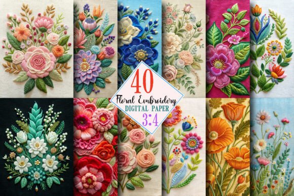Floral Embroidery Junk Journal Page Review