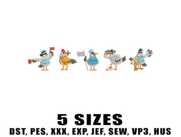 Quirky Seagull Embroidery Designs Review