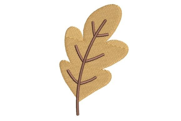 Simple Autumn Oak Leaf Embroidery Design Review