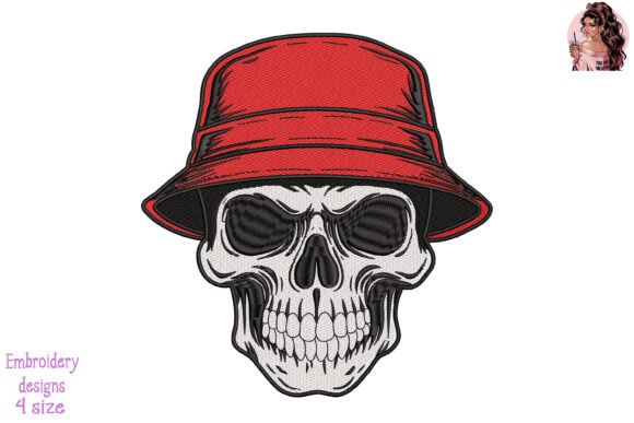 Skull with Firefighter Bucket Hat Embroidery Review