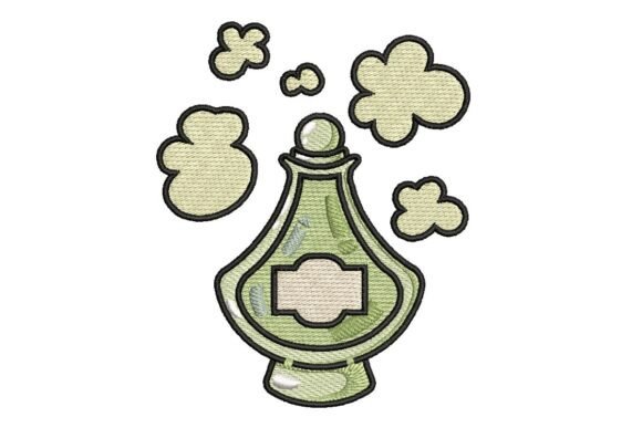 Spooky Bubbling Potion Bottle Embroidery Design